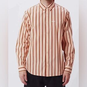 obey striped button down